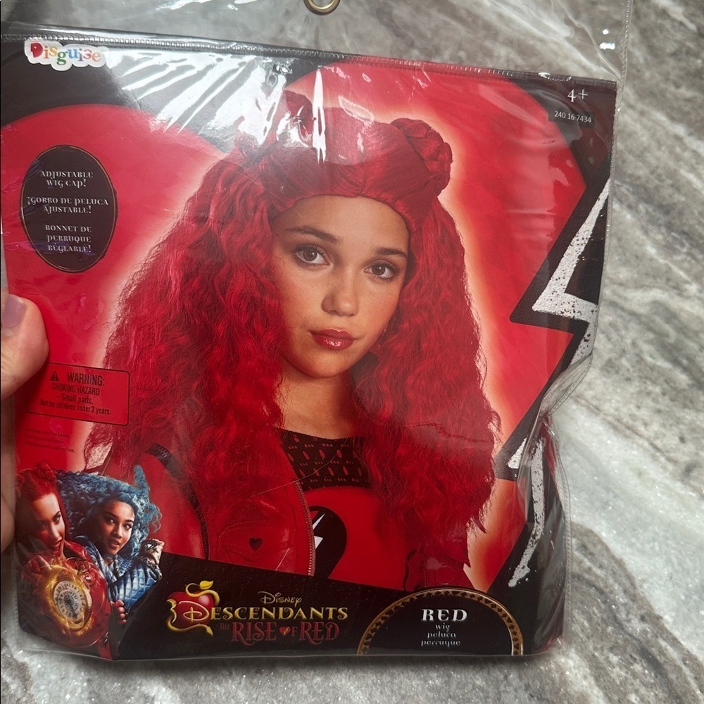 NWT Disney Descendants Red Wig Halloween Costume Accessory - Picture 6 of 7